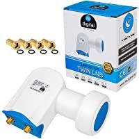 Los mejores  - HB-Digital LNB LNC - Conector con contactos chapados en oro para cable de televisión de alta definición- para FULL HD TV…